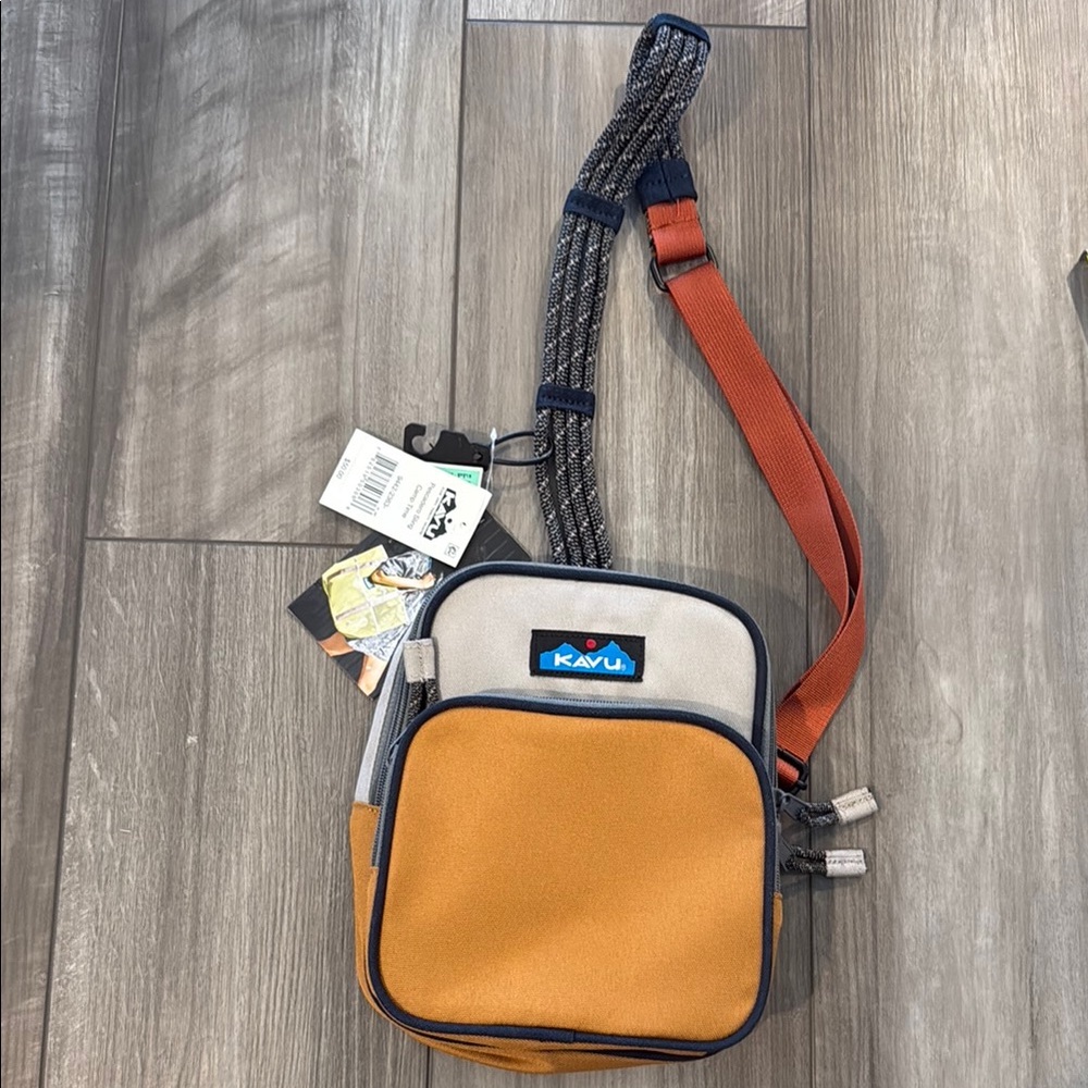 KAVU Orange and Gray Crossbody Bag